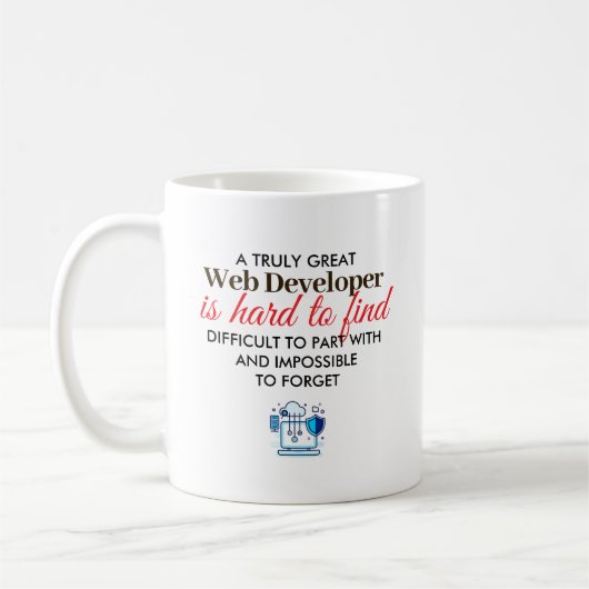 Great Web Developer Personalized Name Gift Koffiemok (Links)