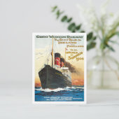 Great Western Railway Ireland Ship Briefkaart (Staand voorkant)