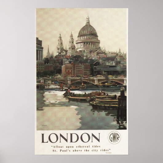 Great Western Railway St. Paul's Travel Poster (Voorkant)