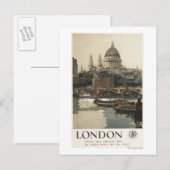 Great Western Railway St. Paul's Travel Poster Briefkaart (Voorkant / Achterkant)