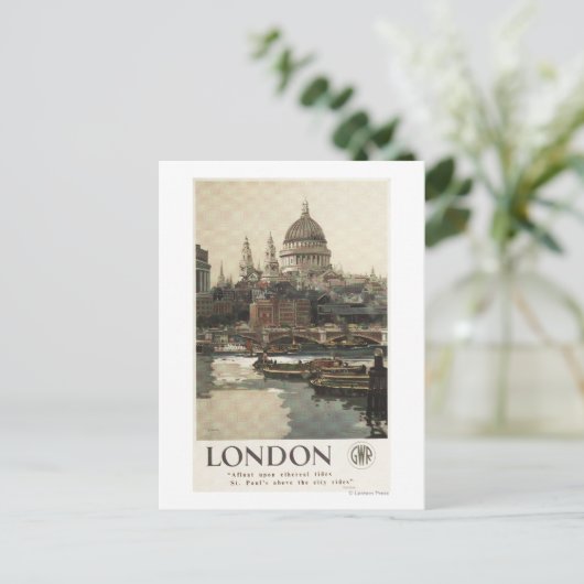 Great Western Railway St. Paul's Travel Poster Briefkaart (Staand voorkant)