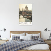 Great Western Railway St. Paul's Travel Poster Canvas Afdruk (Insitu (Slaapkamer))