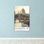 Great Western Railway St. Paul's Travel Poster Canvas Afdruk (Insitu (Houten vloer))