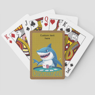 Great White Card Shark poker player playing cards Pokerkaarten