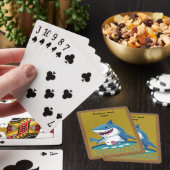 Great White Card Shark pokerspeler speelkaarten (Insitu)