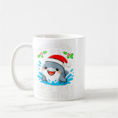 Great White Christmas Shark Funny Santa Holiday Pu Koffiemok (Links)