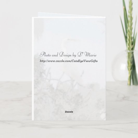 Great White Egret (0848) Kaart (Achterkant)