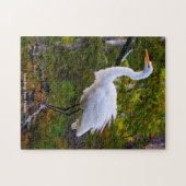Great White Egret Florida Jigzaag Puzzle Legpuzzel (Horizontaal)
