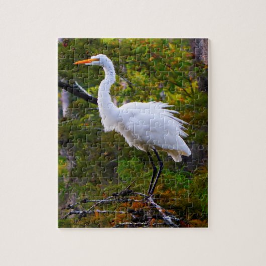 Great White Egret Florida Jigzaag Puzzle Legpuzzel (Verticaal)