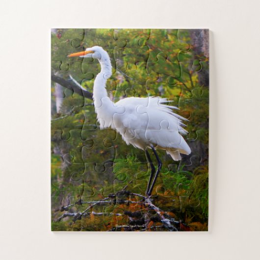 Great White Egret Florida Legpuzzel (Verticaal)
