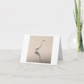 Great White Egret Folded Note Kaart (Voorkant)