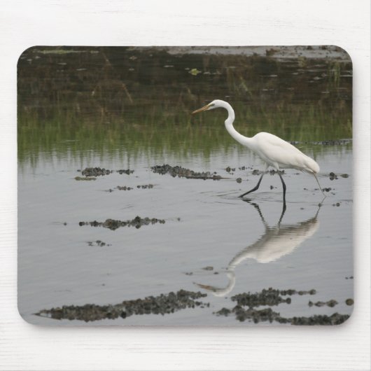 Great White Egret Mousepad Muismat (Voorkant)