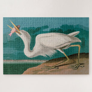 Great White Heron Birds of America Audubon Print Legpuzzel