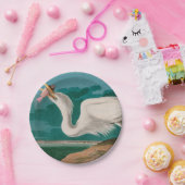 Great White Heron Birds of America Audubon Print Papieren Bordje (Feest)