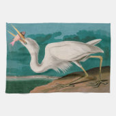 Great White Heron Birds of America Audubon Print Theedoek (Horizontaal)