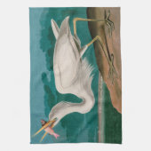 Great White Heron Birds of America Audubon Print Theedoek (Verticaal)
