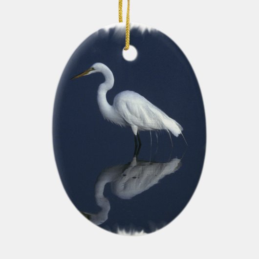 Great White Heron Ornament (Achterkant)