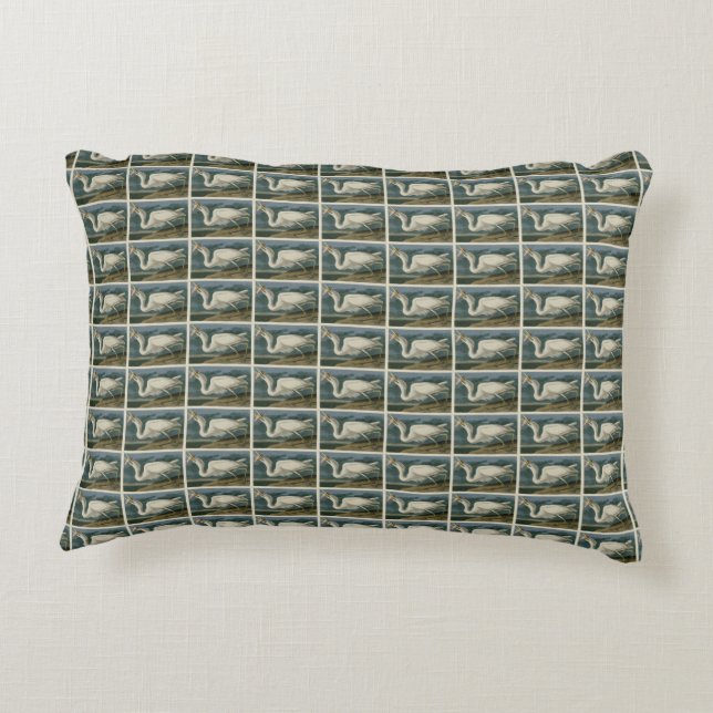 Great White Heron, van Audubon's Birds of America Accent Kussen (Achterkant)