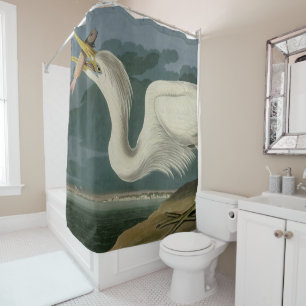 Great White Heron, van Audubon's Birds of America Douchegordijn