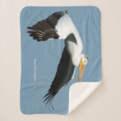 Great White Pelican sherpa blanket Deken (Voorkant)