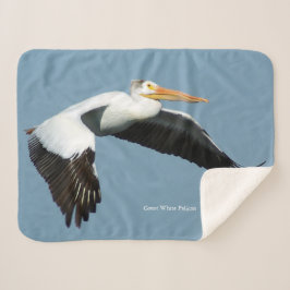Great White Pelican sherpa blanket Deken
