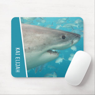 Great White Shark and Fish Ocean Theme Muismat
