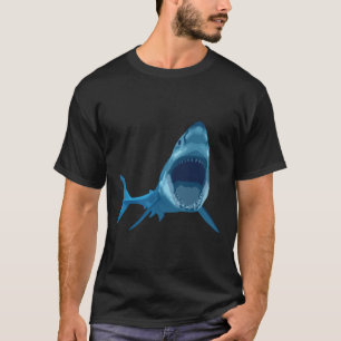 Great White Shark Angry Open Mouth Illustratie Re T-shirt
