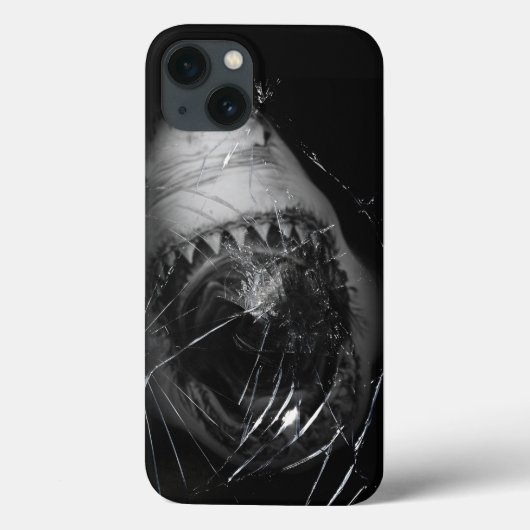 Great white shark attack phone cover under ocean (Achterkant)
