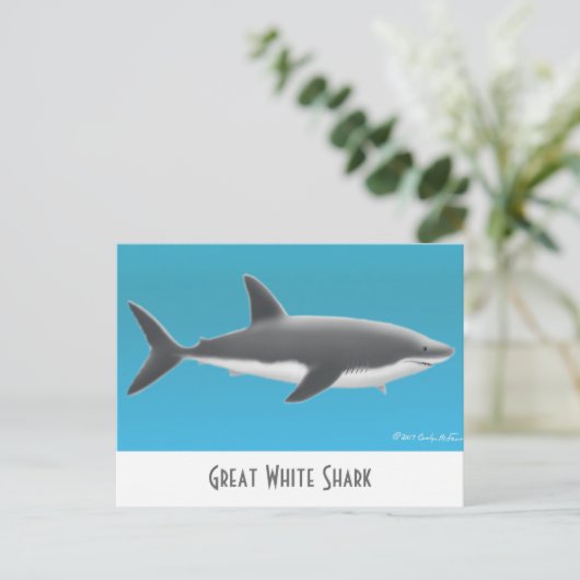 Great White Shark Briefkaart (Staand voorkant)