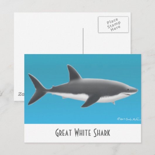 Great White Shark Briefkaart (Voorkant / Achterkant)