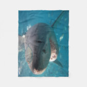 Great White Shark Close-up portret Australië Fleece Deken (Voorkant)