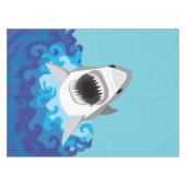 Great White Shark Funny Cartoon Tafelkleed (Voorkant (Horizontaal))