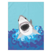 Great White Shark Funny Cartoon Tafelkleed (Voorkant)