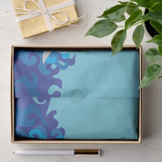 Great White Shark Funny Cartoon Tissuepapier (Geschenk)