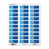 Great white shark gemiddelde cartoon illustratie l etiket (Full Sheet)