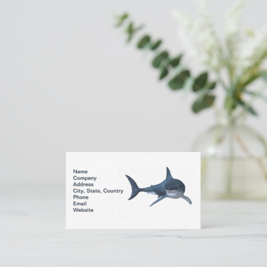 Great White Shark Hunter Visitekaartje (Staand voorkant)