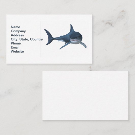 Great White Shark Hunter Visitekaartje (Voorkant / Achterkant)