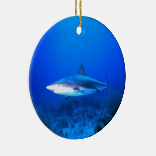 Great White Shark-kerstversiering Keramisch Ornament (Rechts)