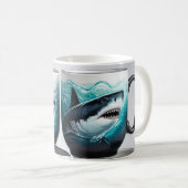 great white shark koffiemok (Voorkant rechts)