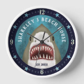 Great White Shark Nautical Custom Beach House Name (Voorkant)