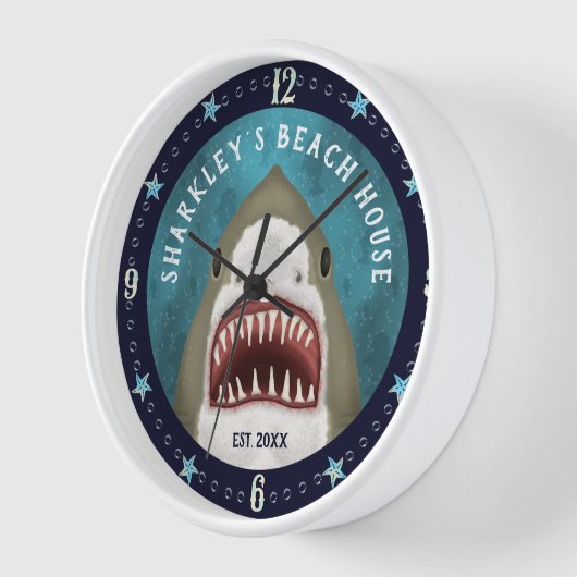 Great White Shark Nautical Custom Beach House Name (Hoek)