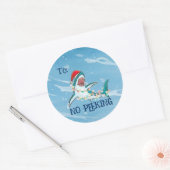 Great White Shark Ocean No Peking Ronde Sticker (Envelop)