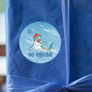 Great White Shark Ocean No Peking Ronde Sticker