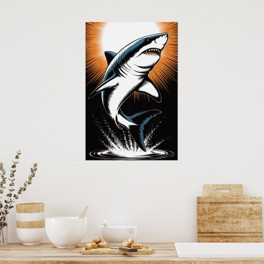 Great White Shark Poster (Keuken)
