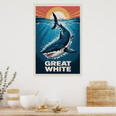Great White Shark Poster (Keuken)
