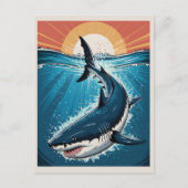 Great White Shark Poster Feestdagenkaart (Voorkant)