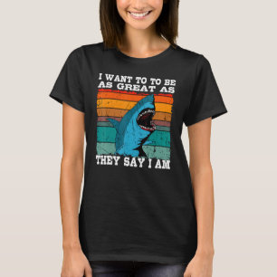 Great White Shark Retro grootst predator F T-shirt