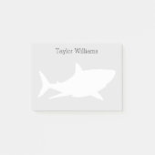 Great White Shark Silhouette met Jouw naam Post-it® Notes (Voorkant)