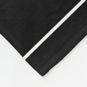 Great White Shark Silhouette met naam op zwart Fleece Deken (Hoek)