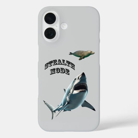 Great White Shark Stalking a Seal Underwater URM Case-Mate iPhone Case (Achterkant)